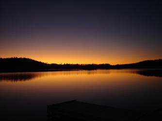 Sensational sunset on Penassi Lake